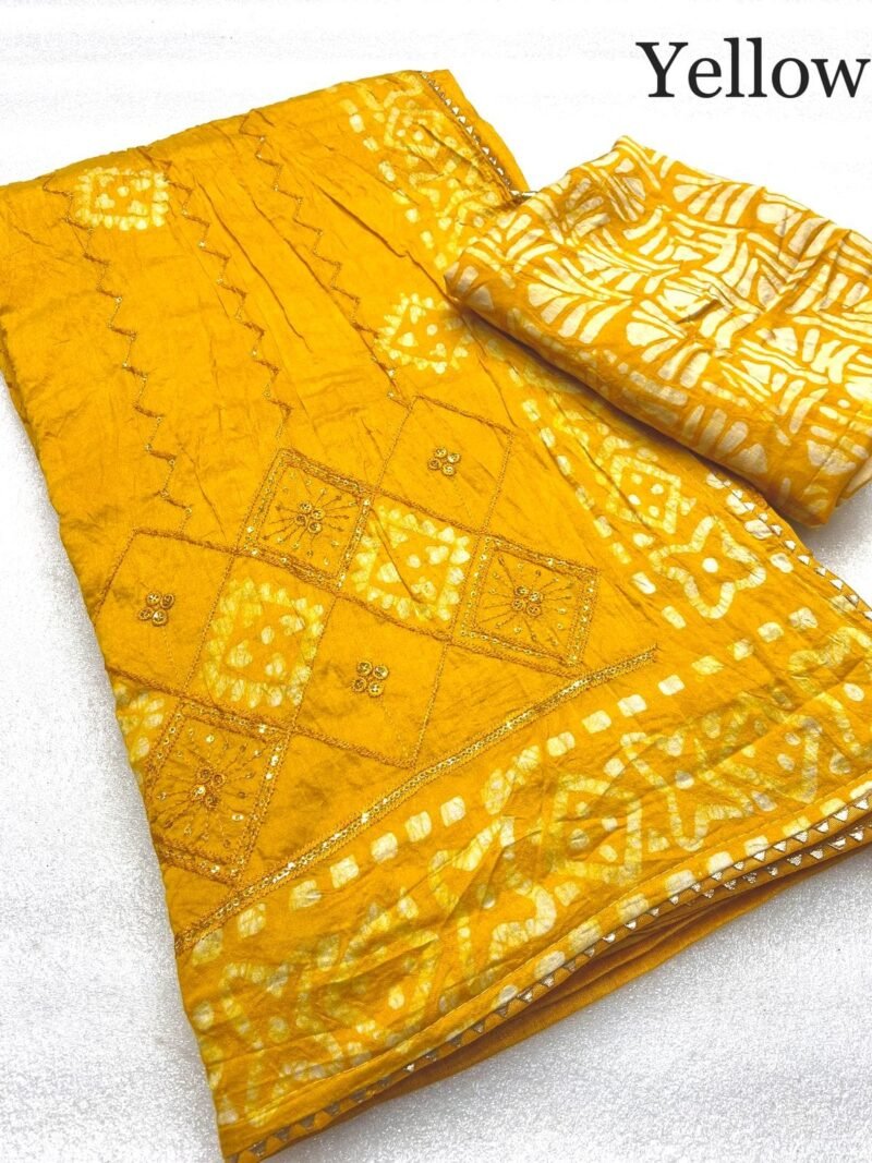 Batik print Sequence Saree