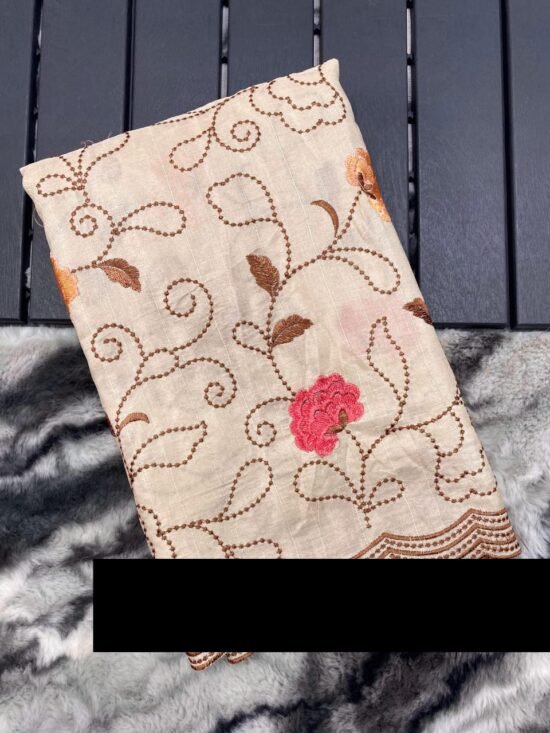 Kashmiri Katha Work Aair Silk