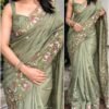 Matka Silk cutwork saree