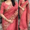 Matka Silk cutwork saree