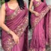 Matka Silk cutwork saree