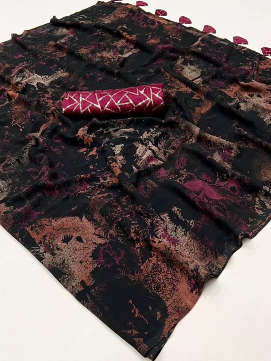 New age multi shaded Georgette
