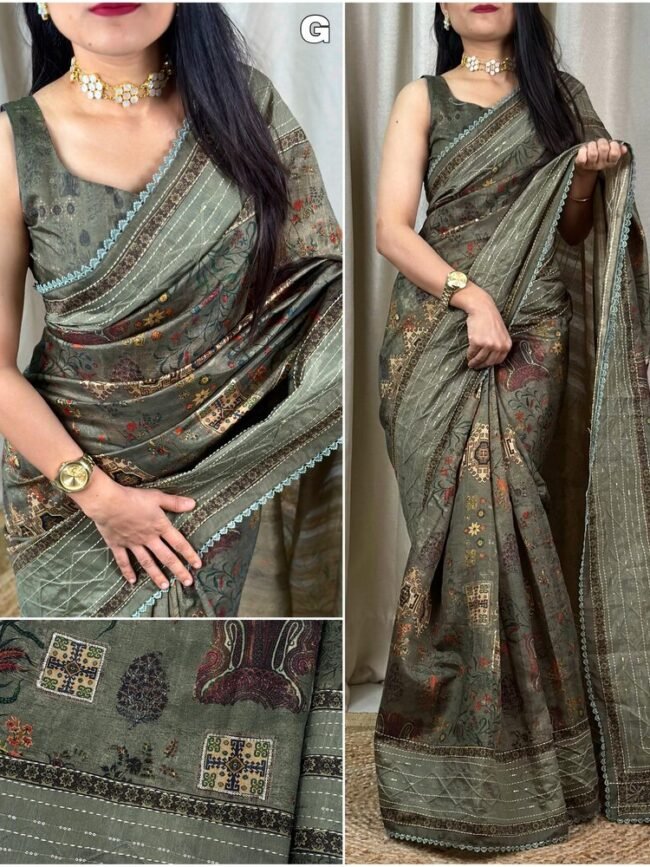 kalamkari sarees on cotton silk