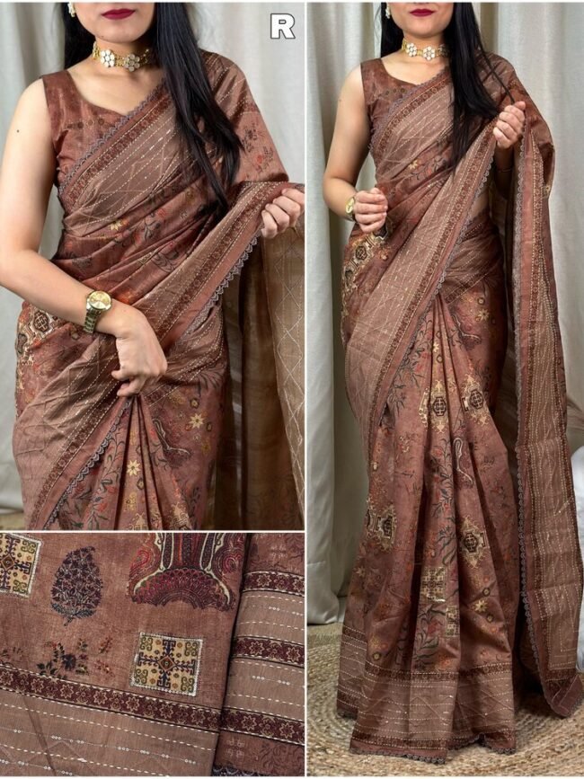 kalamkari sarees on cotton silk