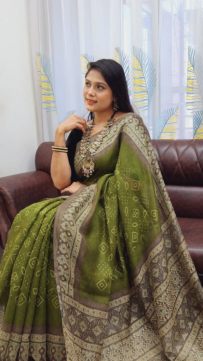 Awesome Soft linen saree