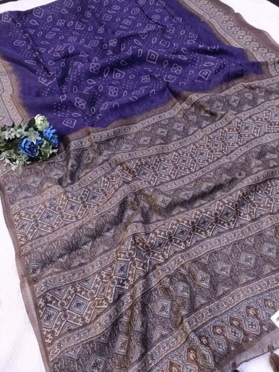 Awesome Soft linen saree