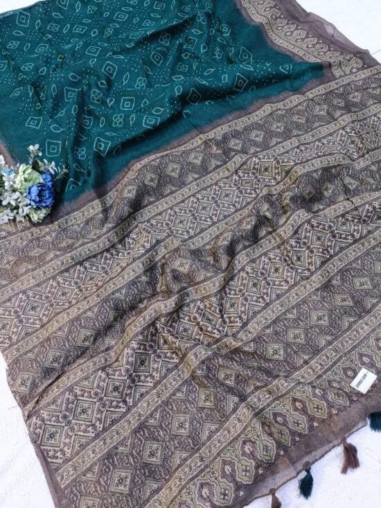 Awesome Soft linen saree
