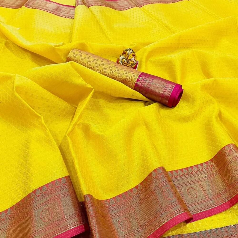 Beautiful South Indian Silk Katan Saree - Haimanti