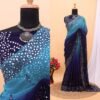 Georgette with mirror work Saree