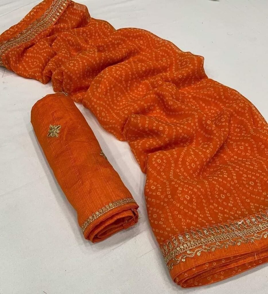 Indian Traditional Chunri Saree