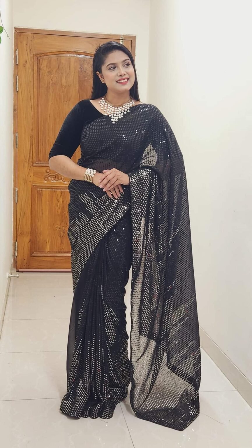 Lovely Soft Georgette Saree with Sequin work