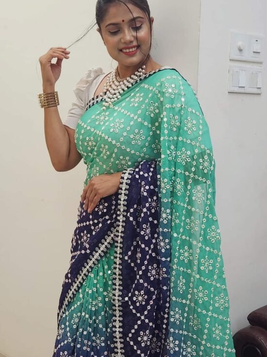 Lovely Soft Georgette Saree with Sequin work