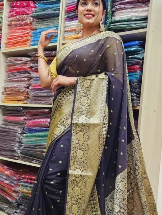 Pretty Khadi Georgette Katan Saree