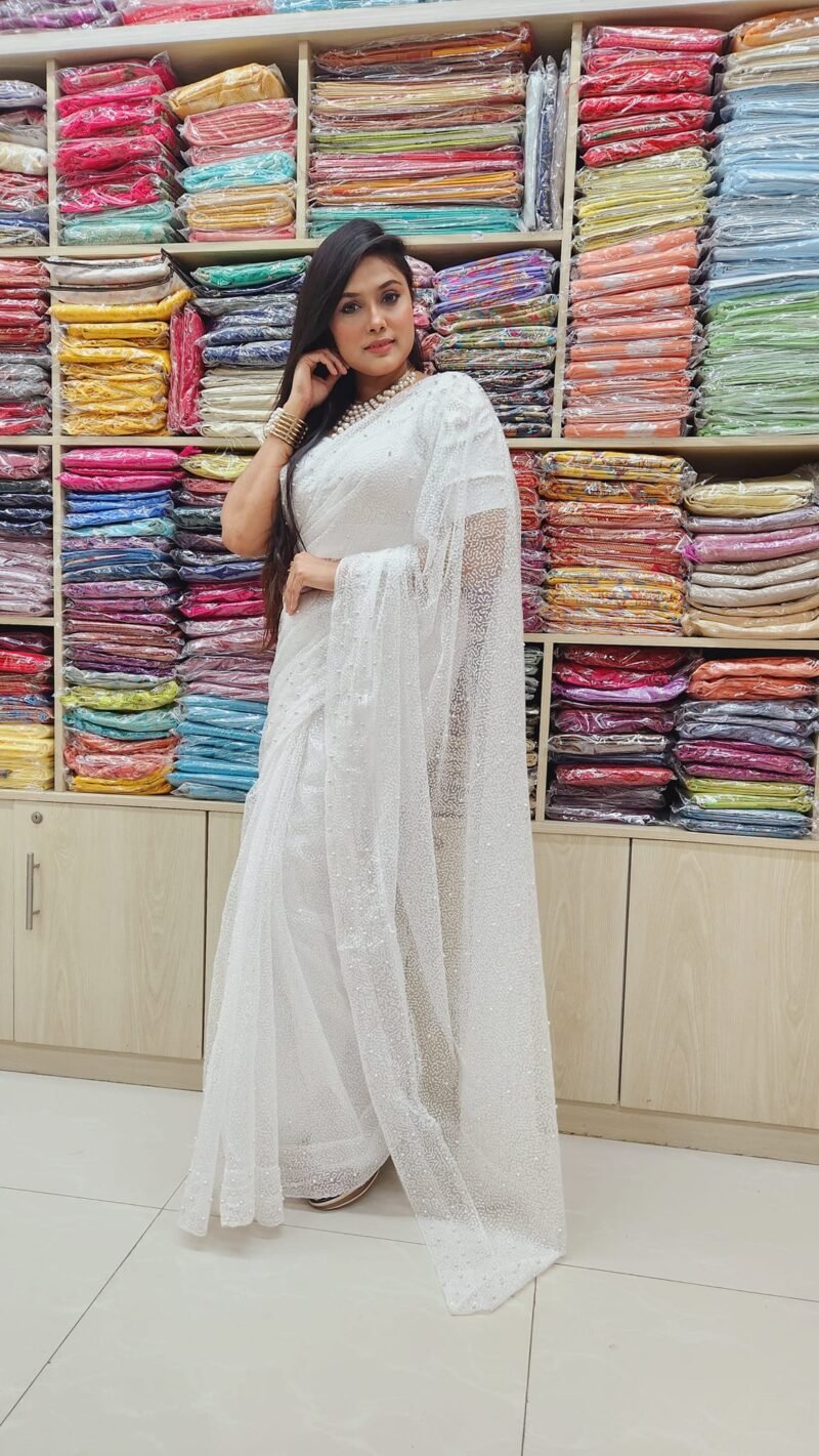 Pure Georgette Saree - Image 6