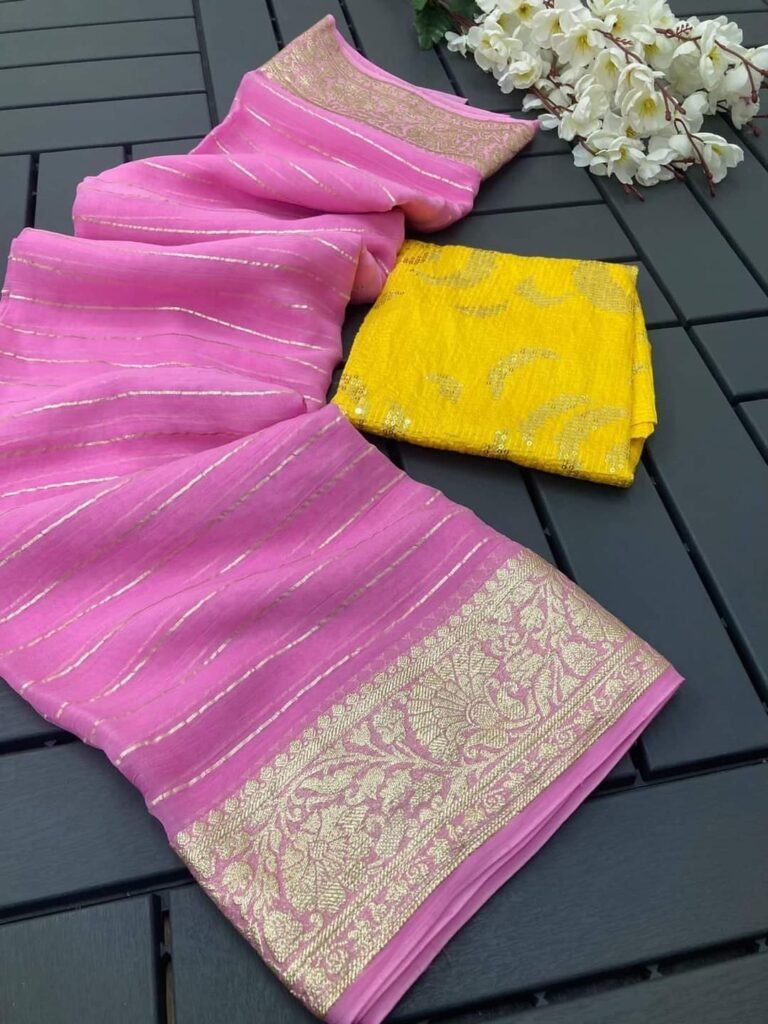 Pure Viscose Georgette Saree