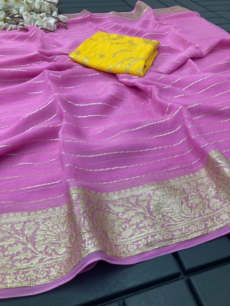 Pure Viscose Georgette Saree