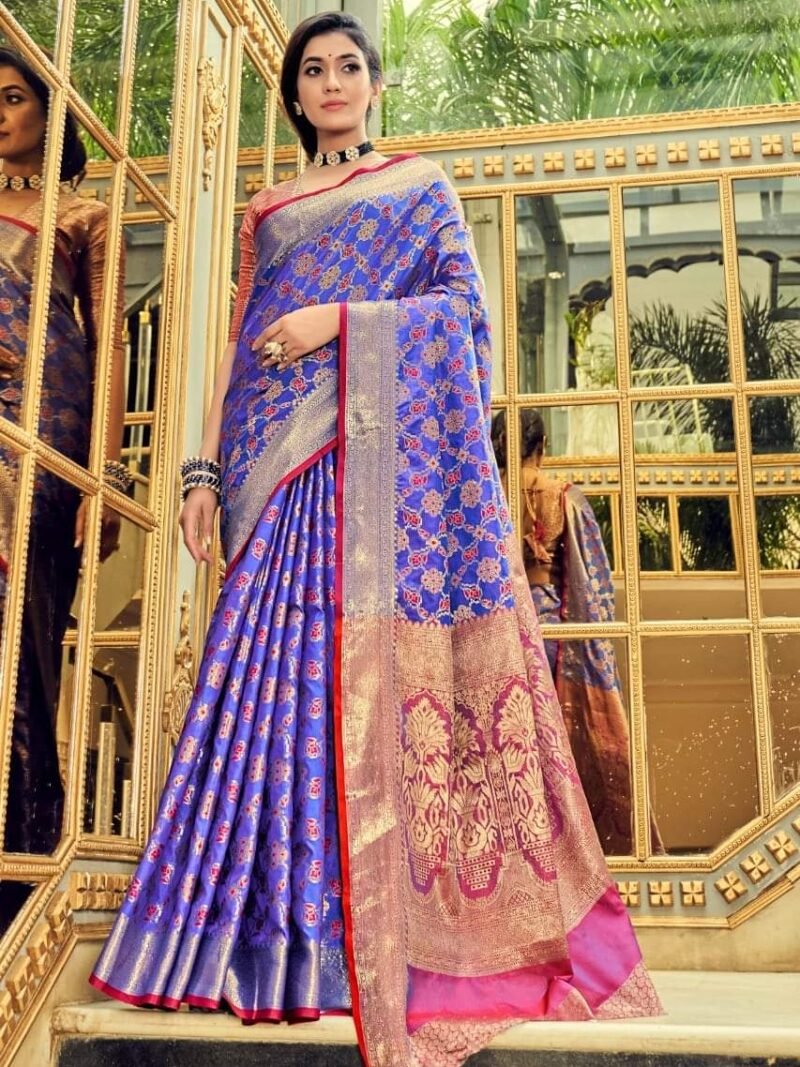 Exclusive South Indian Silk-Katan Saree - Haimanti