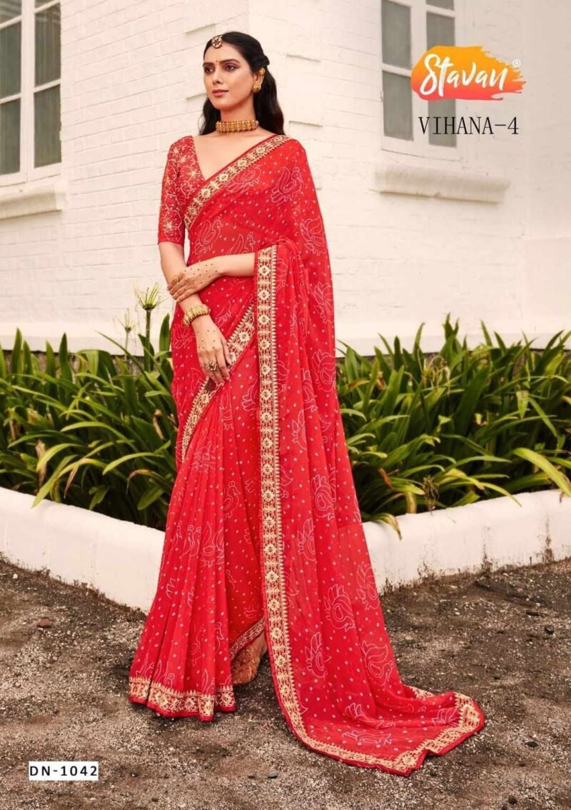 Indian Traditional Chunri Saree