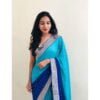 Dual tone Chiffon saree