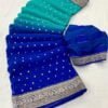 Dual tone Chiffon saree