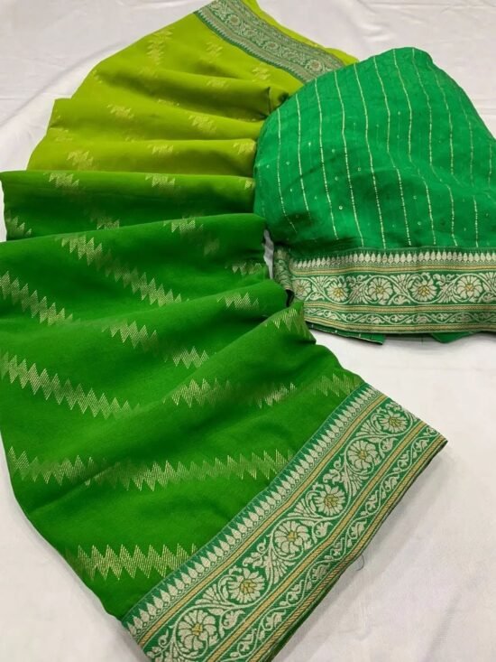Dual tone Chiffon saree