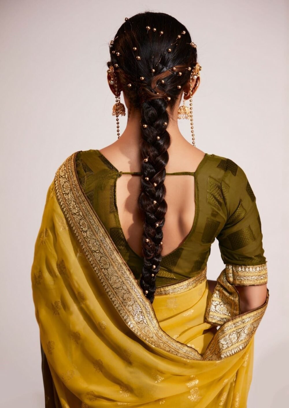 Dual tone Chiffon saree