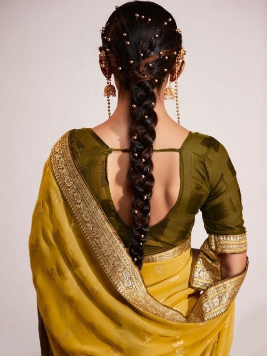 Dual tone Chiffon saree