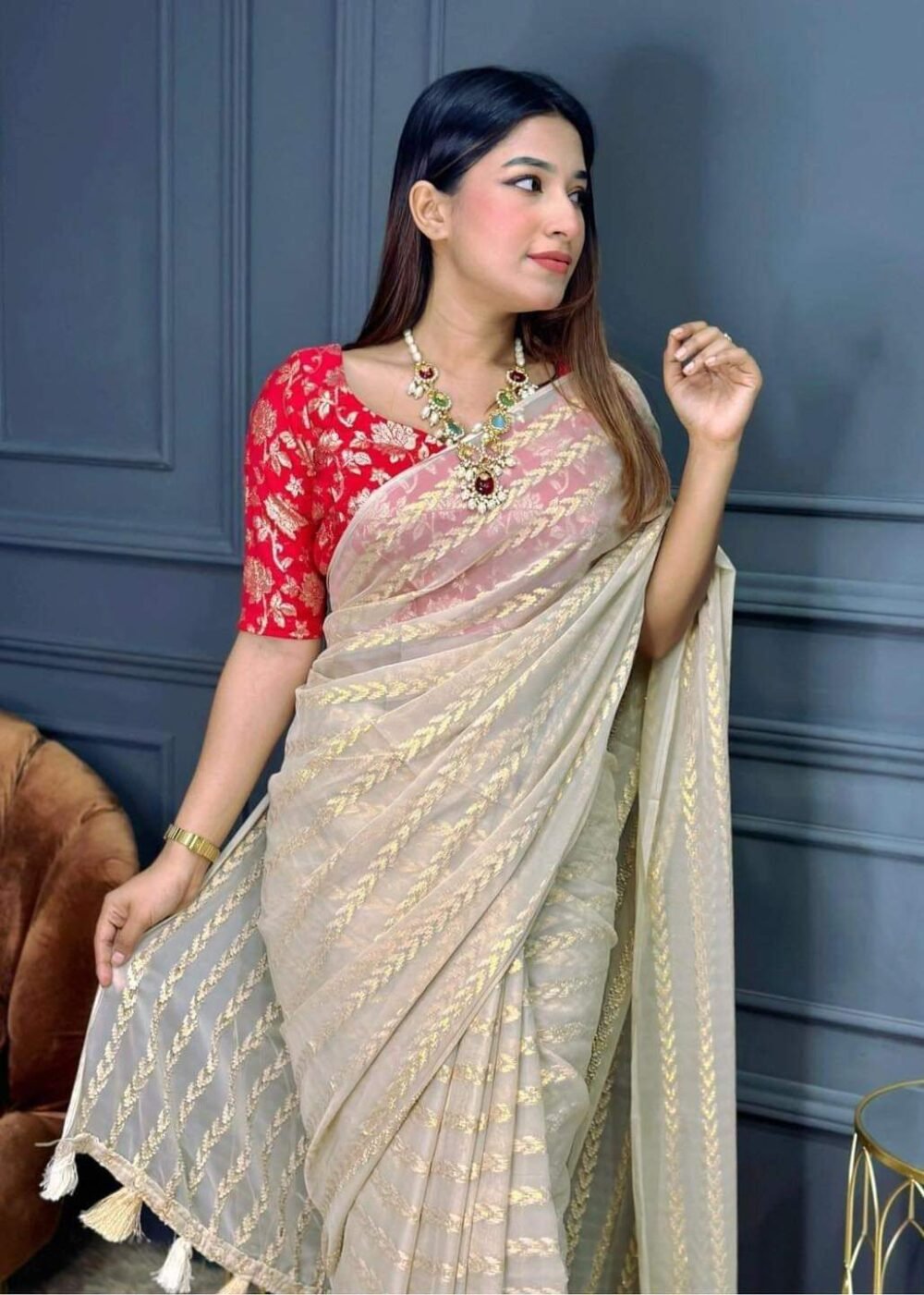 Pure soft georgette Saree