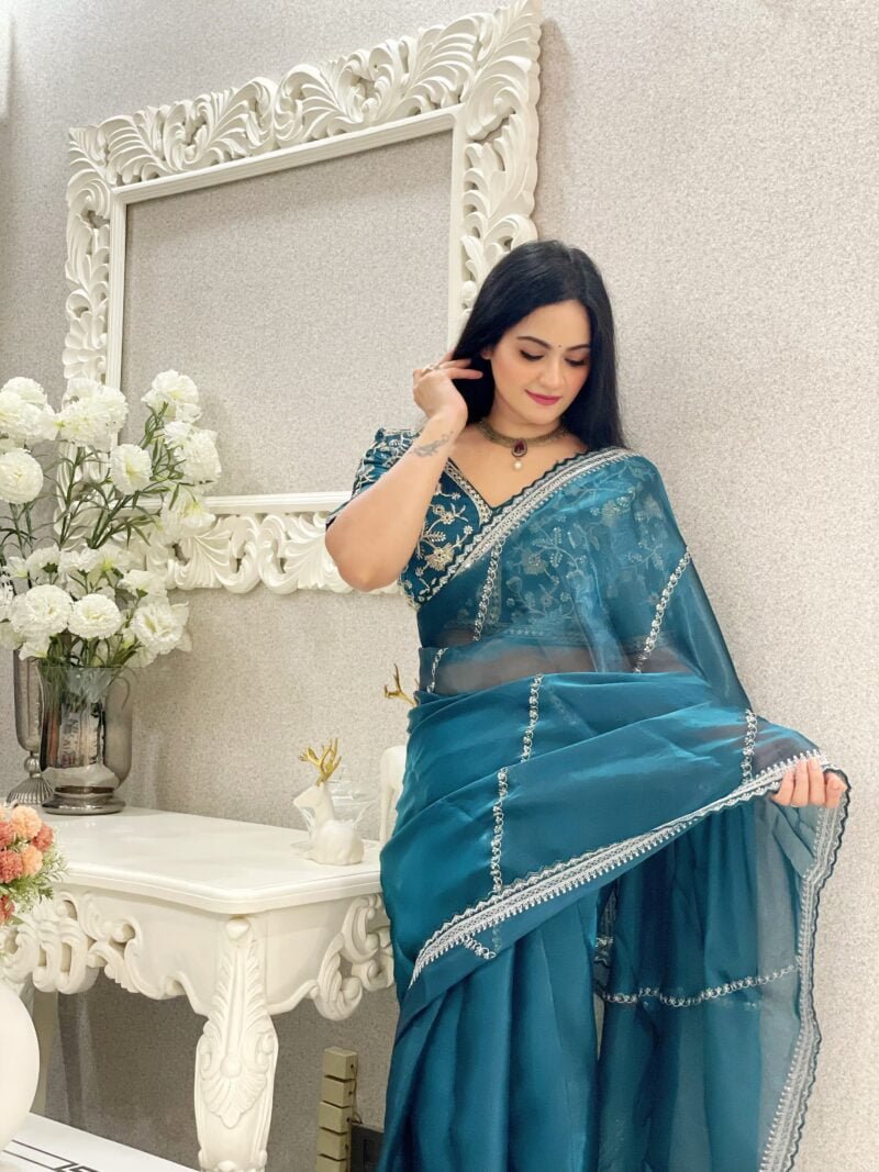 Pure soft zimmy choo silk saree