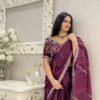 Pure soft zimmy choo silk saree