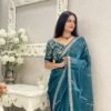 Pure soft zimmy choo silk saree