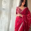 Pure soft zimmy choo silk saree