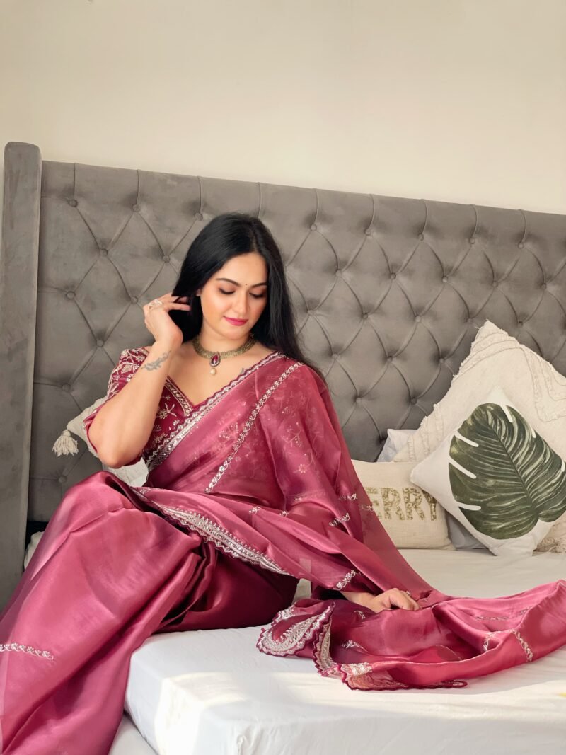 Pure soft zimmy choo silk saree