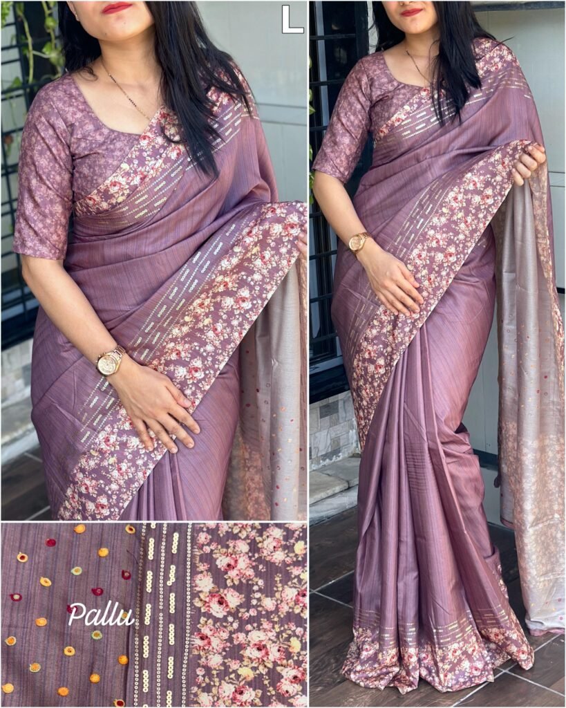 Tusser cotton sarees with designer katha work