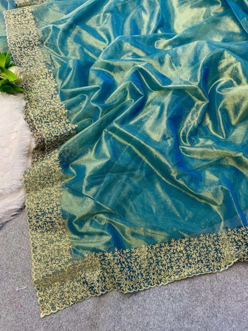 pure crystal silk shinny sarees