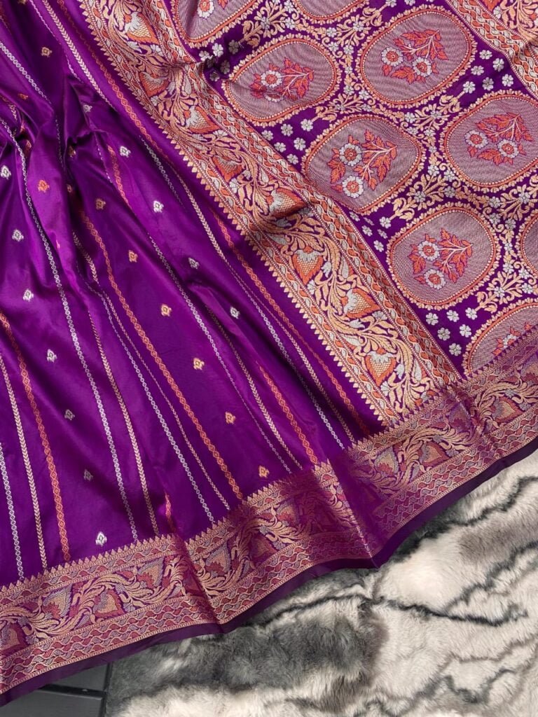 Pure silk katan Saree