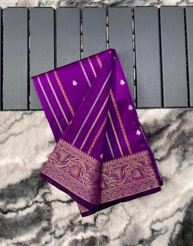 Pure silk katan Saree