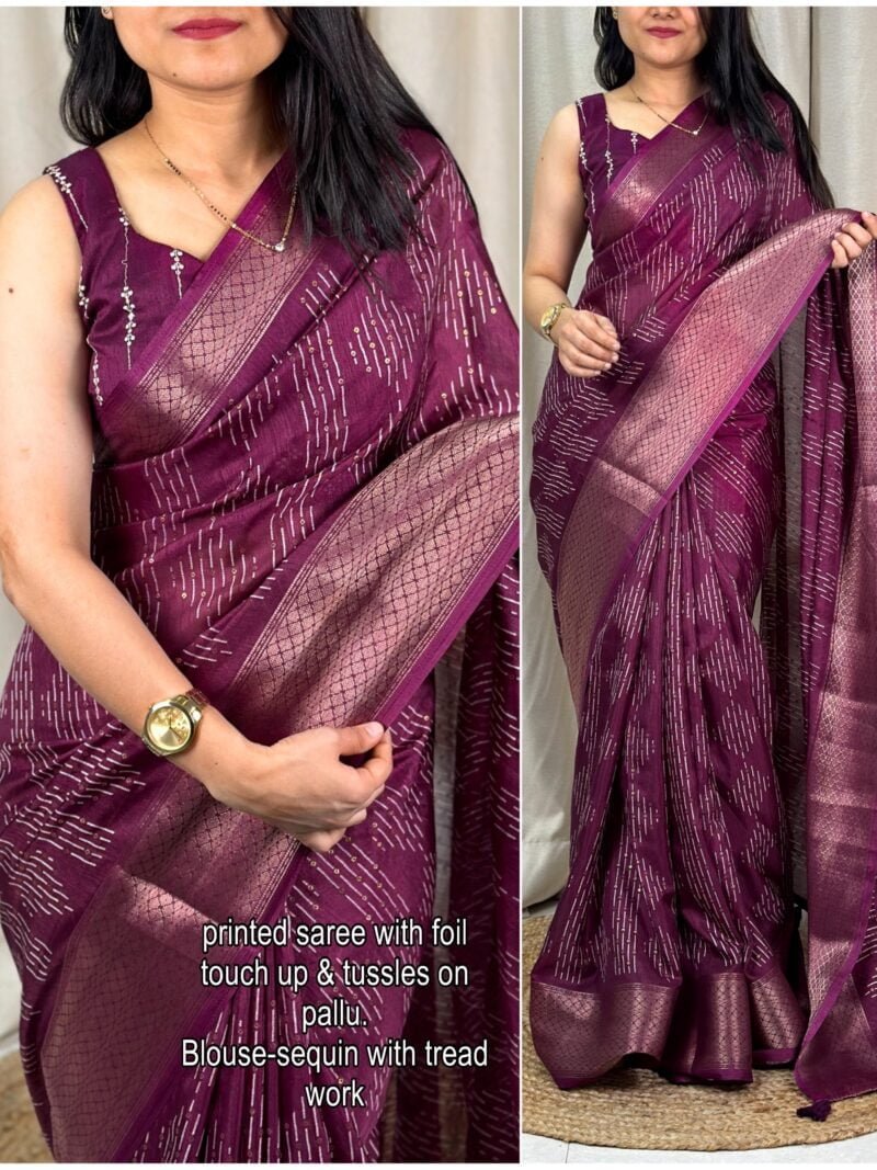 Muslin cotton Saree