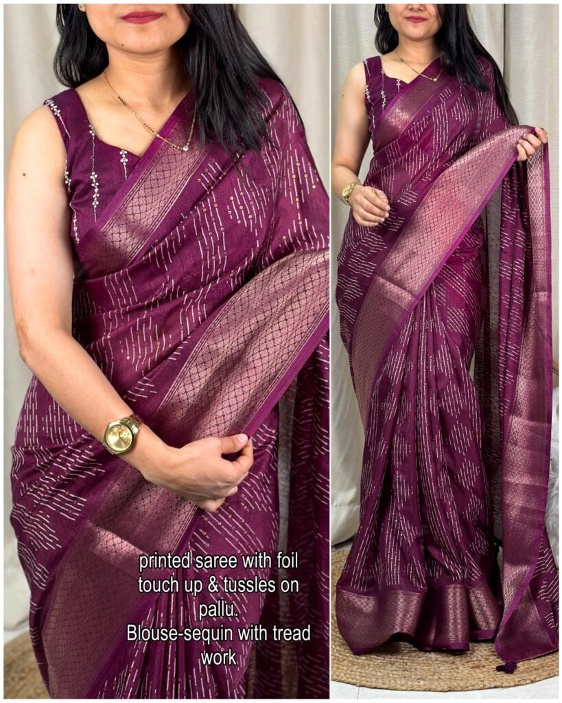 Muslin cotton Saree