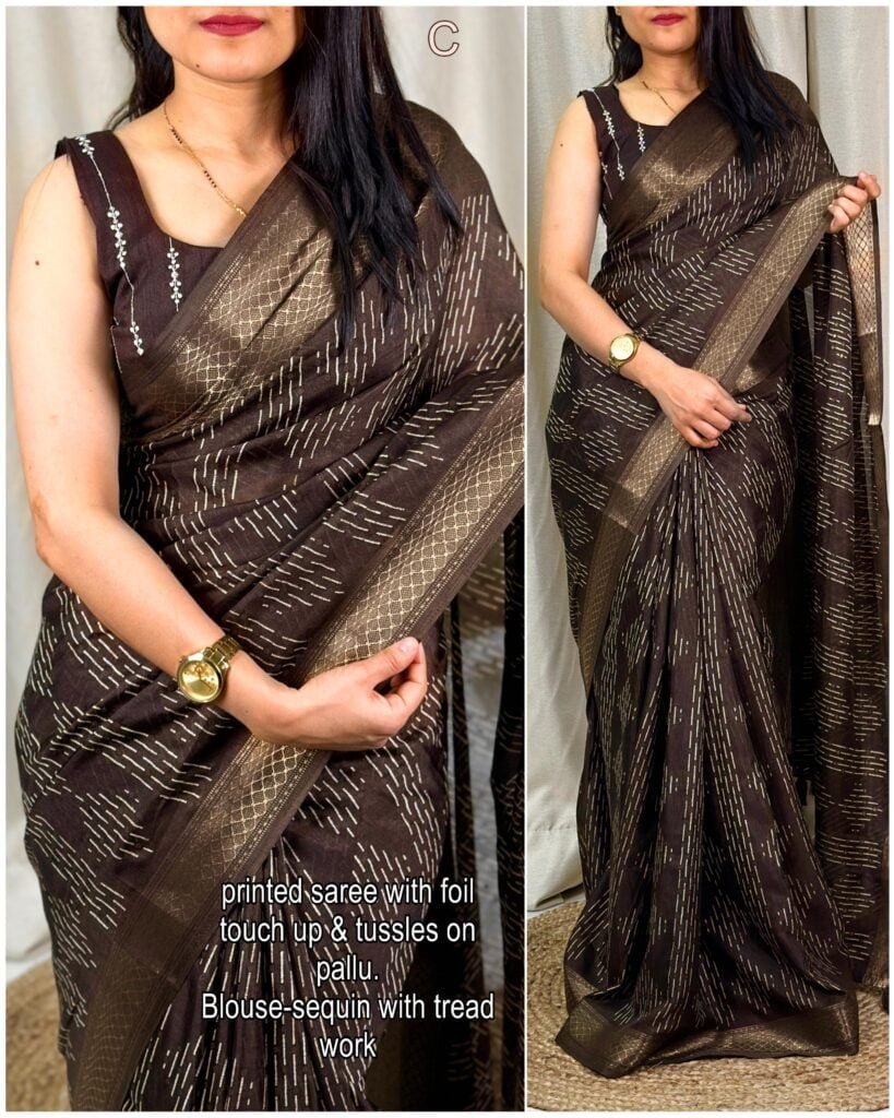 Muslin cotton Saree