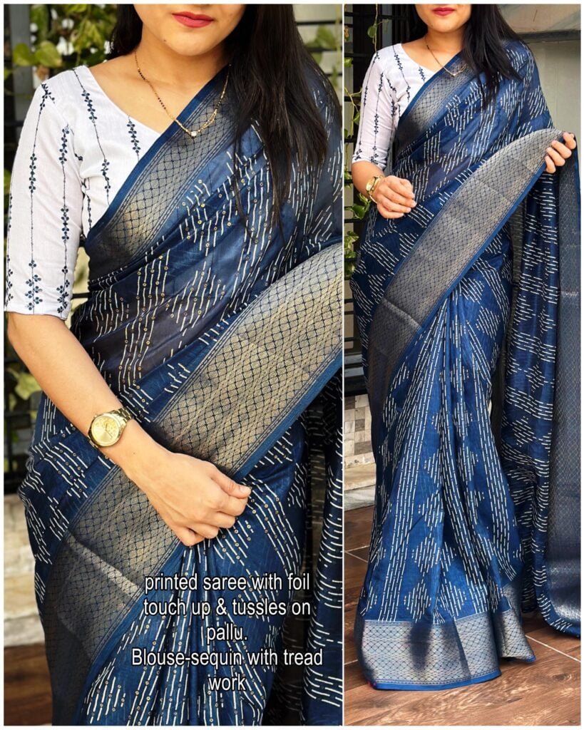 Muslin cotton Saree