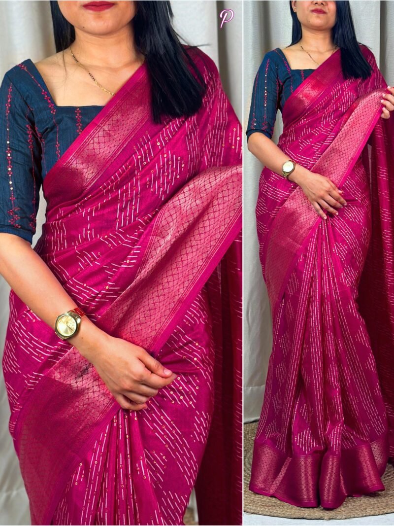 Muslin cotton Saree