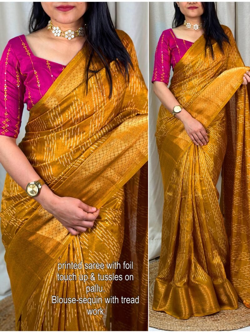 Muslin cotton Saree