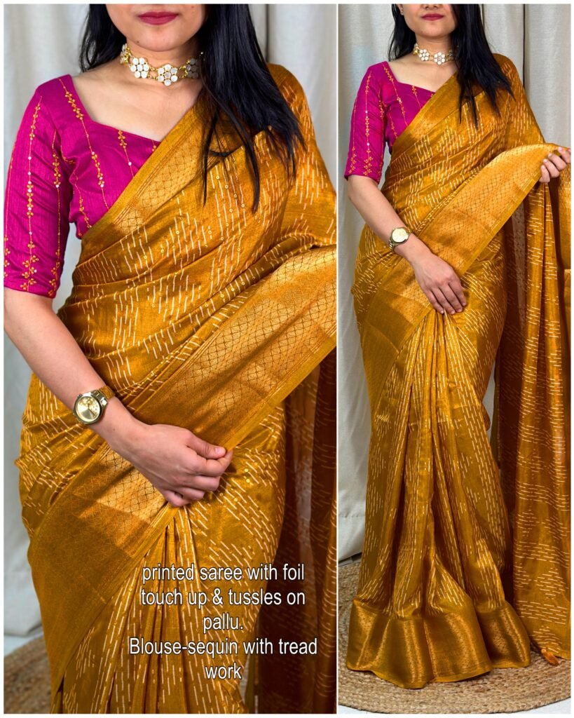 Muslin cotton Saree