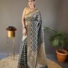 Pure linen cotton saree