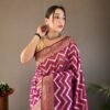 Pure linen cotton saree