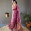 Pure linen cotton saree