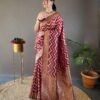 Pure linen cotton saree