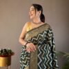 Pure linen cotton saree