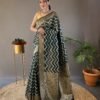 Pure linen cotton saree